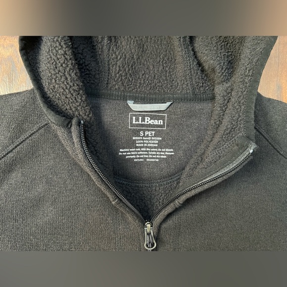 L.L. Bean Women's Small Petite Sweater Fleece Coat Classic Black ItemID 503354 - Picture 4 of 13